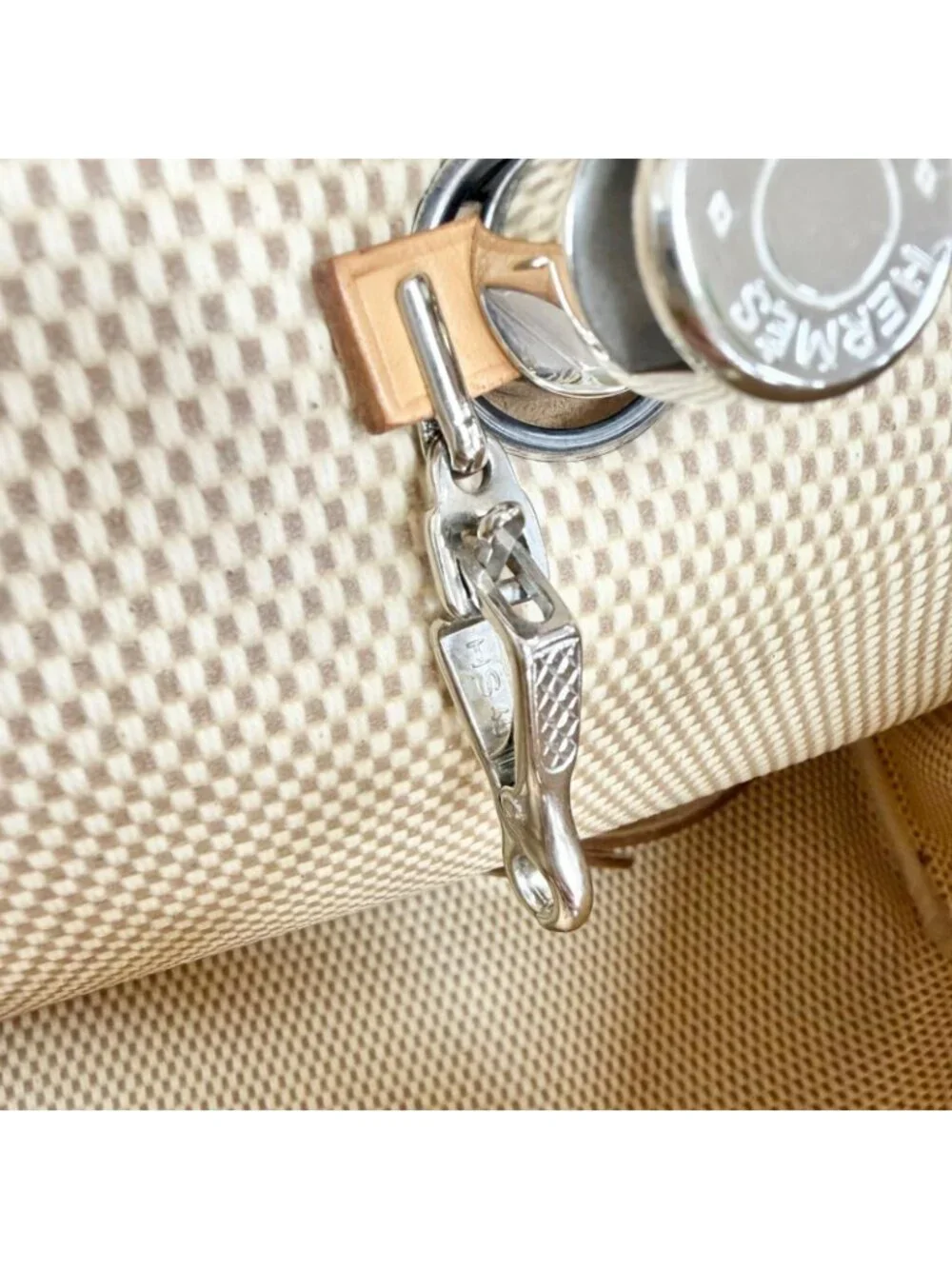 Hermes Herbag a Dos PM Toile GM Leather Silver Backpack Replacement Included